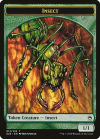 Insect Token (012) - Masters 25 (A25) #12 - Token Magic: The Gathering Trading Card