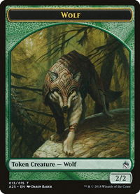 Wolf Token (013) - Masters 25 (A25) #13 - Token Magic: The Gathering Trading Card