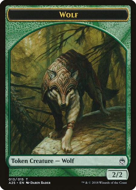 Wolf Token (013) - Masters 25 Magic: The Gathering trading card