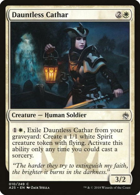 Dauntless Cathar - Masters 25 Magic: The Gathering trading card