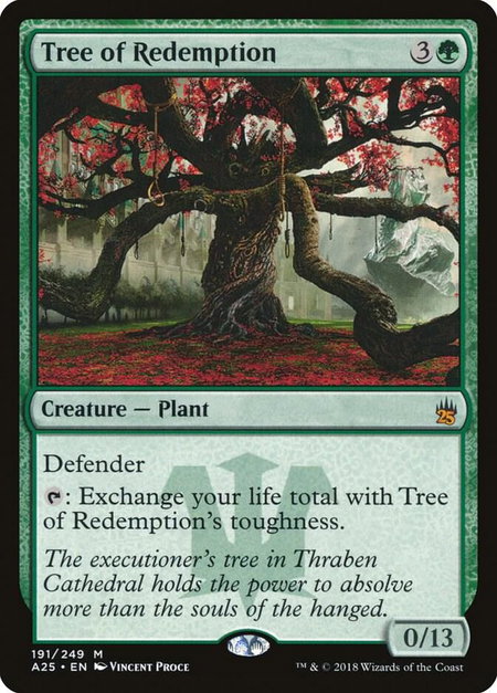 Tree of Redemption - Masters 25 Magic: The Gathering trading card