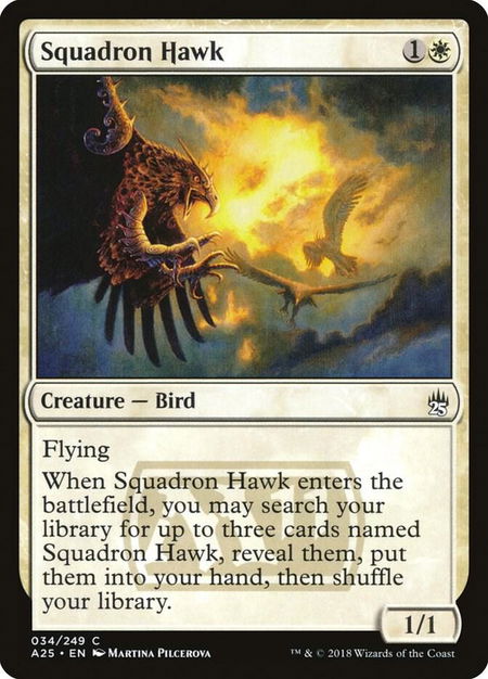 Squadron Hawk - Masters 25 Magic: The Gathering trading card