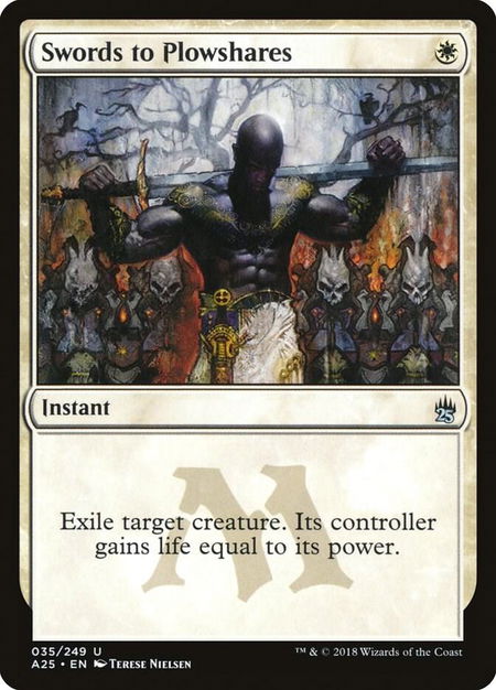 Swords to Plowshares - Masters 25 Magic: The Gathering trading card