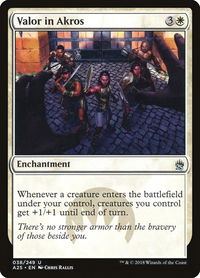 Valor in Akros - Masters 25 (A25) #38 - Uncommon Magic: The Gathering Trading Card