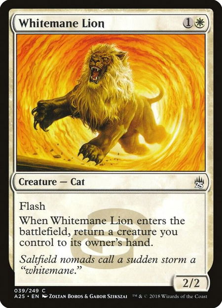 Whitemane Lion - Masters 25 Magic: The Gathering trading card