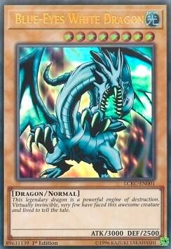 Blue-Eyes White Dragon (Version 1) - Legendary Collection Kaiba YuGiOh trading card
