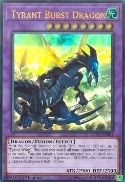 Tyrant Burst Dragon trading card from Legendary Collection Kaiba Tyrant Burst Dragon - Legendary Collection Kaiba YuGiOh trading card