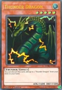 Thunder Dragon trading card from Legendary Collection Kaiba Thunder Dragon - Legendary Collection Kaiba YuGiOh trading card