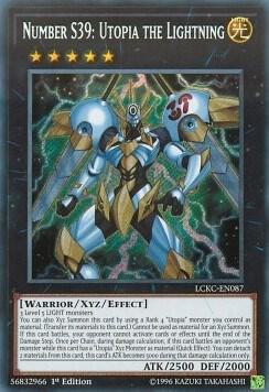 Number S39: Utopia the Lightning trading card from Legendary Collection Kaiba Number S39: Utopia the Lightning - Legendary Collection Kaiba YuGiOh trading card