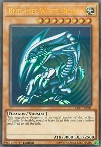 Blue-Eyes White Dragon (Version 2) - Legendary Collection Kaiba (LC06) #LCKC-EN001 - Ultra Rare YuGiOh Trading Card