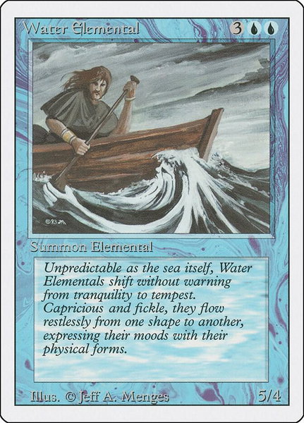 Water Elemental trading card from Revised Edition Water Elemental - Revised Edition Magic: The Gathering trading card