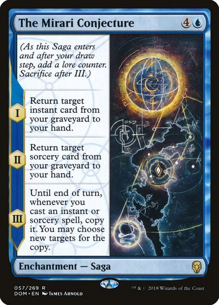 The Mirari Conjecture trading card from Dominaria The Mirari Conjecture - Dominaria Magic: The Gathering trading card