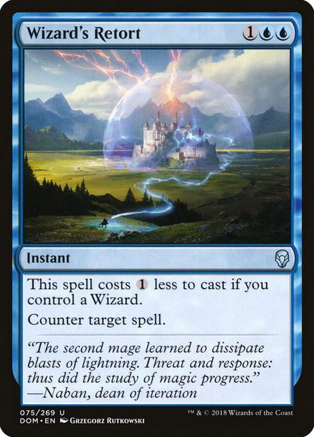 Wizard's Retort - Dominaria Magic: The Gathering trading card