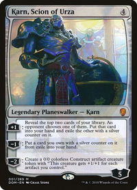 Karn, Scion of Urza - Dominaria (DOM) #1 - Mythic Magic: The Gathering Trading Card
