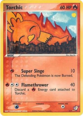 Torchic - 3/5 trading card from Kids WB Promos Torchic - 3/5 - Kids WB Promos Pokémon trading card
