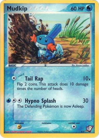 Mudkip - 4/5 trading card from Kids WB Promos Mudkip - 4/5 - Kids WB Promos Pokémon trading card