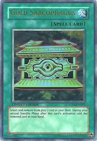 Gold Sarcophagus - Pharaoh Tour Promos (PTP-EU) #PT03-EN001 - Ultra Rare YuGiOh Trading Card