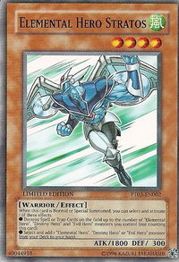 Elemental HERO Stratos - Pharaoh Tour Promos (PTP-EU) #PT03-EN002 - Common / Short Print YuGiOh Trading Card