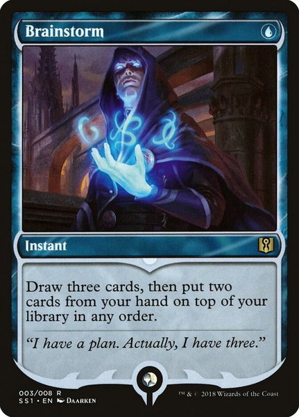 Brainstorm trading card from Signature Spellbook: Jace Brainstorm - Signature Spellbook: Jace Magic: The Gathering trading card