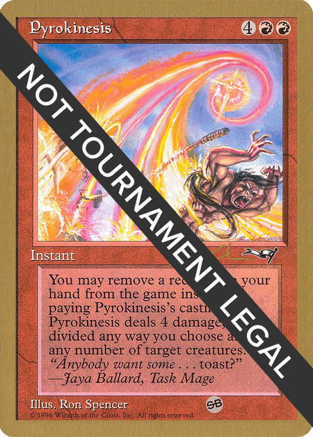 Pyrokinesis - 1997 Paul McCabe (ALL) (SB) - World Championship Decks Magic: The Gathering trading card