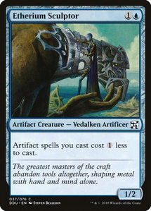 Etherium Sculptor - Duel Decks: Elves vs. Inventors (DDU) #37 - Common Magic: The Gathering Trading Card