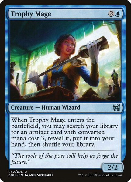 Trophy Mage trading card from Duel Decks: Elves vs. Inventors Trophy Mage - Duel Decks: Elves vs. Inventors Magic: The Gathering trading card