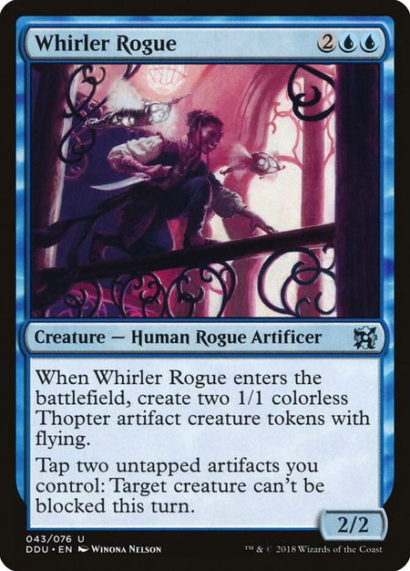 Whirler Rogue trading card from Duel Decks: Elves vs. Inventors Whirler Rogue - Duel Decks: Elves vs. Inventors Magic: The Gathering trading card
