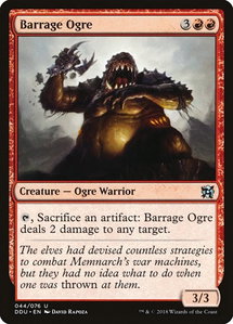 Barrage Ogre - Duel Decks: Elves vs. Inventors (DDU) #44 - Uncommon Magic: The Gathering Trading Card