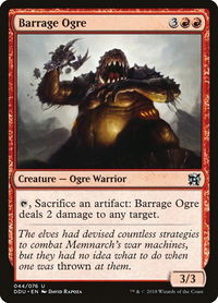 Barrage Ogre - Duel Decks: Elves vs. Inventors (DDU) #44 - Uncommon Magic: The Gathering Trading Card