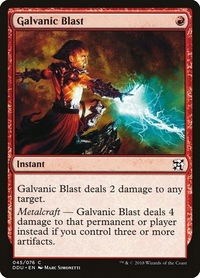 Galvanic Blast - Duel Decks: Elves vs. Inventors (DDU) #45 - Common Magic: The Gathering Trading Card