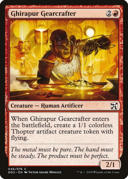 Ghirapur Gearcrafter - Duel Decks: Elves vs. Inventors Magic: The Gathering trading card