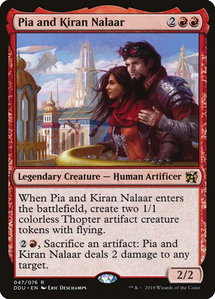 Pia and Kiran Nalaar - Duel Decks: Elves vs. Inventors (DDU) #47 - Rare Magic: The Gathering Trading Card