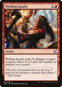 Welding Sparks - Duel Decks: Elves vs. Inventors (DDU) #49 - Common Magic: The Gathering Trading Card