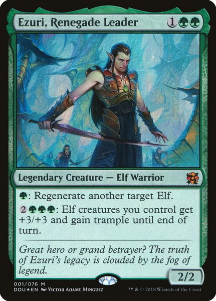 Ezuri, Renegade Leader trading card from Duel Decks: Elves vs. Inventors Ezuri, Renegade Leader - Duel Decks: Elves vs. Inventors Magic: The Gathering trading card