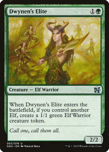 Dwynen's Elite - Duel Decks: Elves vs. Inventors Magic: The Gathering trading card