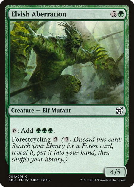 Elvish Aberration trading card from Duel Decks: Elves vs. Inventors Elvish Aberration - Duel Decks: Elves vs. Inventors Magic: The Gathering trading card