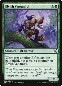 Elvish Vanguard - Duel Decks: Elves vs. Inventors (DDU) #8 - Common Magic: The Gathering Trading Card