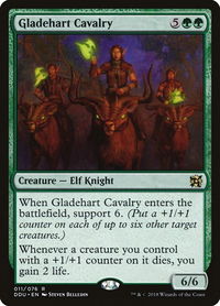Gladehart Cavalry - Duel Decks: Elves vs. Inventors (DDU) #11 - Rare Magic: The Gathering Trading Card