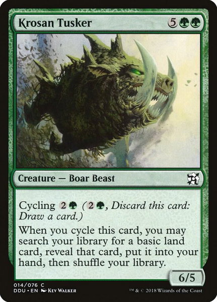 Krosan Tusker - Duel Decks: Elves vs. Inventors Magic: The Gathering trading card