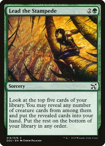 Lead the Stampede - Duel Decks: Elves vs. Inventors (DDU) #16 - Common Magic: The Gathering Trading Card