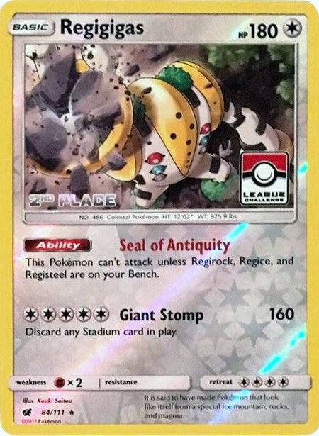 Regigigas - 84/111 (League Challenge) [2nd Place] - League & Championship Cards Pokémon trading card