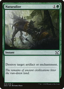 Naturalize - Duel Decks: Elves vs. Inventors (DDU) #19 - Common Magic: The Gathering Trading Card