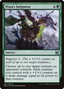 Nissa's Judgment - Duel Decks: Elves vs. Inventors (DDU) #21 - Uncommon Magic: The Gathering Trading Card