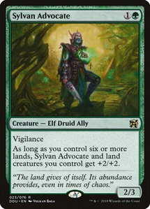 Sylvan Advocate - Duel Decks: Elves vs. Inventors (DDU) #23 - Rare Magic: The Gathering Trading Card