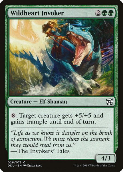 Wildheart Invoker - Duel Decks: Elves vs. Inventors Magic: The Gathering trading card