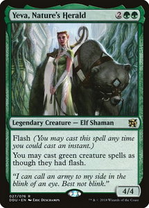 Yeva, Nature's Herald - Duel Decks: Elves vs. Inventors (DDU) #27 - Rare Magic: The Gathering Trading Card