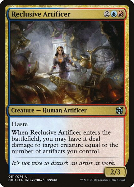 Reclusive Artificer - Duel Decks: Elves vs. Inventors Magic: The Gathering trading card