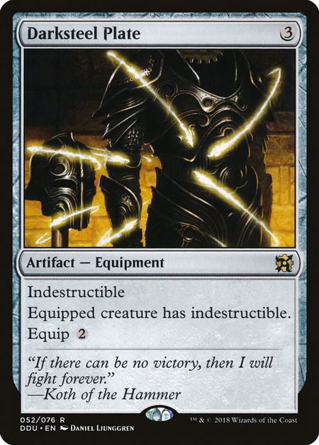 Darksteel Plate - Duel Decks: Elves vs. Inventors Magic: The Gathering trading card