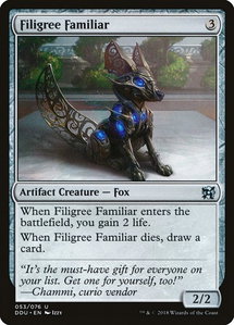 Filigree Familiar - Duel Decks: Elves vs. Inventors (DDU) #53 - Uncommon Magic: The Gathering Trading Card