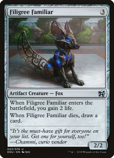 Filigree Familiar - Duel Decks: Elves vs. Inventors Magic: The Gathering trading card